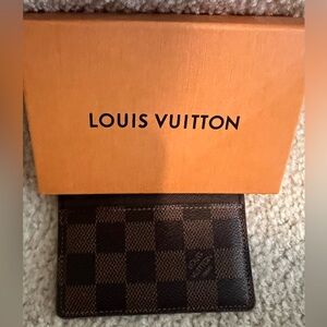 Authentic Louis Vuitton Damier Card Holder Armagnac.